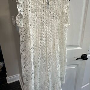 White Eyelet Lace Dress